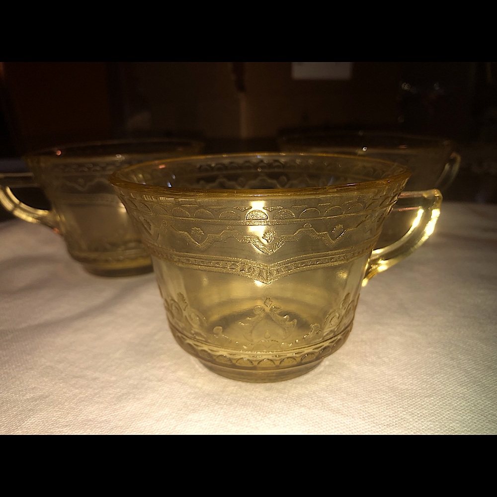 Amber Glass Punch Glasses (3)